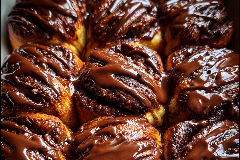 Cooking process for Decadent Chocolate Swirl Rolls