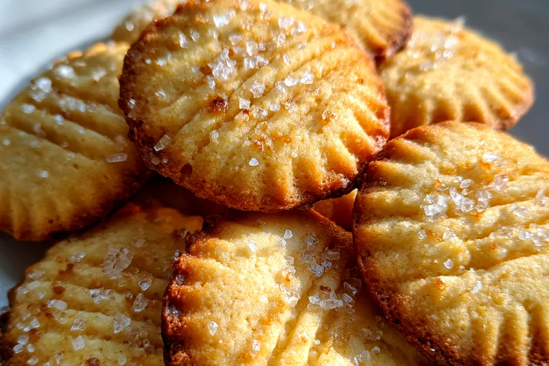 An array of high-quality ingredients for Decadent French Butter Cookies, including butter, sugar, and flour.