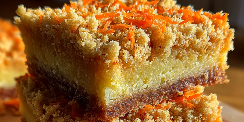 Delicious Delicious Carrot Cream Bars served on a plate