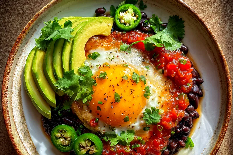 Fresh ingredients for Delicious Egg and Bean