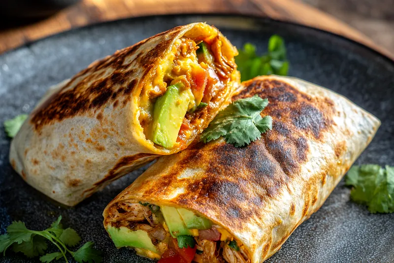 Cooking process for Delicious Grilled Chicken Burrito