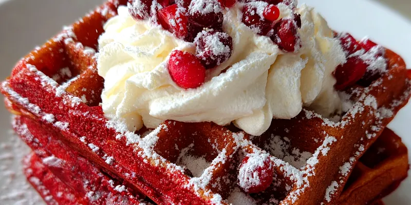 Delicious Red Velvet Waffles