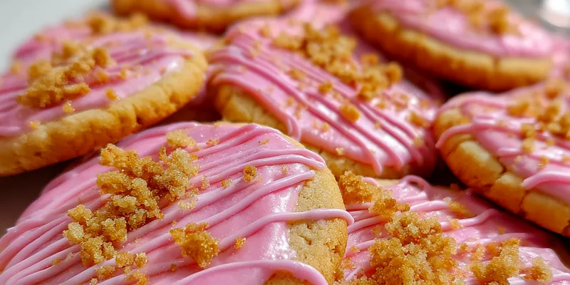 Delicious Delicious Strawberry Crunch Cookies served on a plate