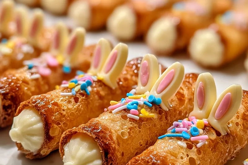 Fresh ingredients for Easter Bunny Cannoli Treats