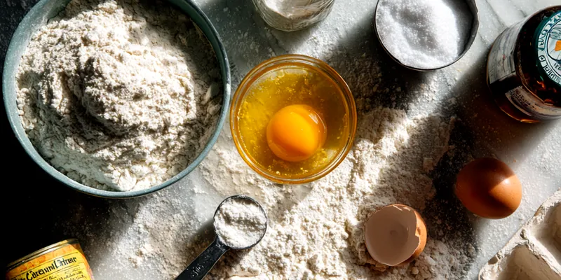 A sliced loaf of golden pineapple bread on a white platter, showing chunks of fruit inside.