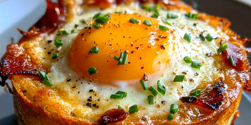 Egg and Bacon Breakfast Stack