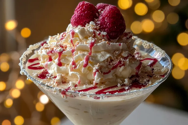 Fresh raspberries, vodka, and heavy cream arranged for cocktail preparation.