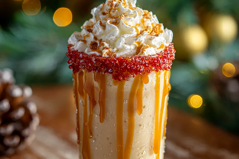 An assortment of high-quality ingredients for Festive Christmas Chai Drink including spices, black tea, and milk.