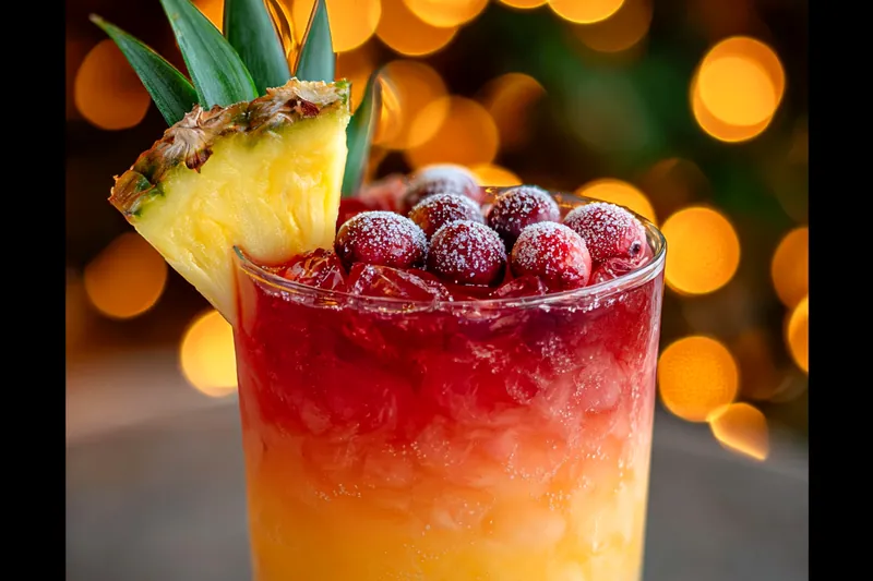 Fresh ingredients for Festive Cranberry Pineapple Punch