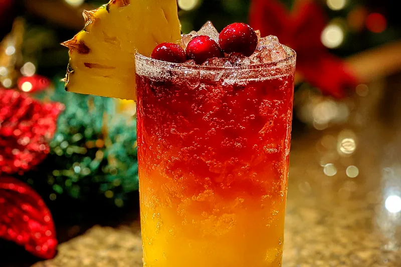 Cooking process for Festive Pineapple Cranberry Drink