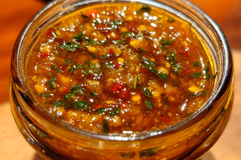 Cooking process for Flavorful Smoky Herb Sauce