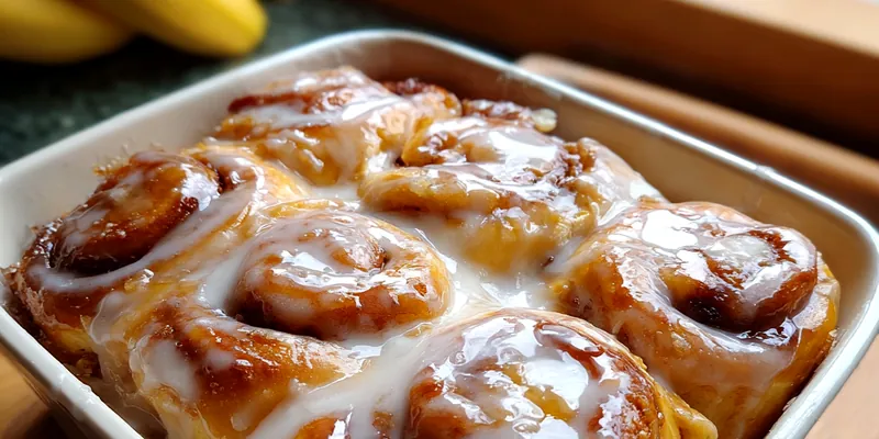 Fluffy Banana Cinnamon Rolls