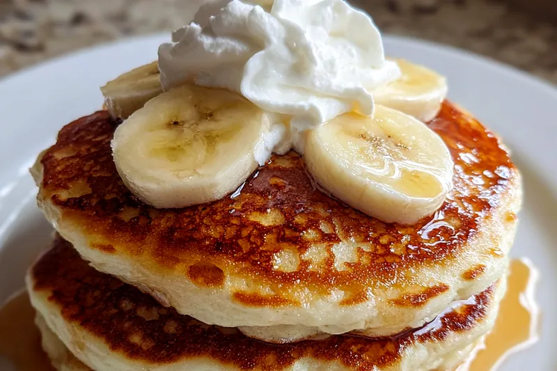 Cooking process for Fluffy Banana Pancakes Delight