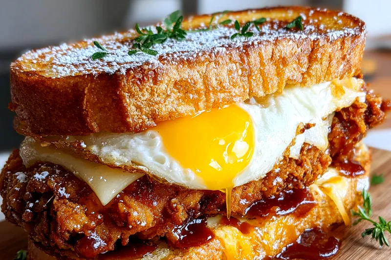 Cooking process for French Toast Chicken Sandwich