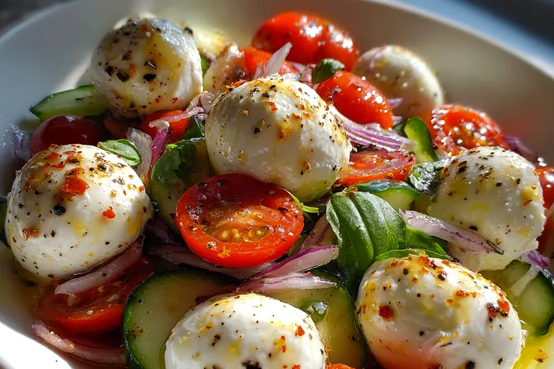 Fresh ingredients for Fresh Tomato Cucumber Salad