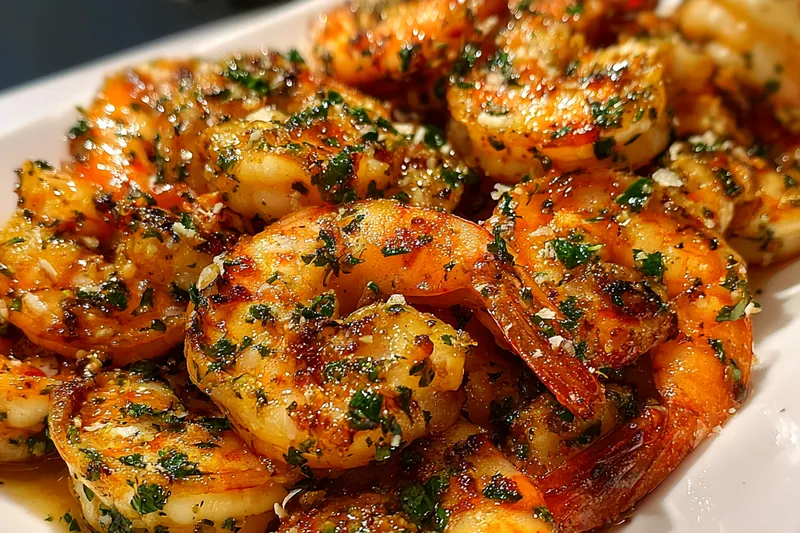 Fresh ingredients for Garlic Herb Baked Shrimp