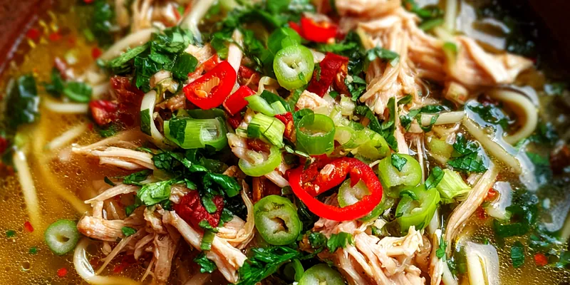 Ginger Garlic Chicken Noodle Soup