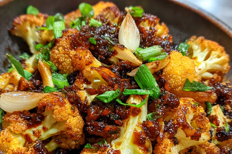 Cooking process for Glazed Roasted Cauliflower