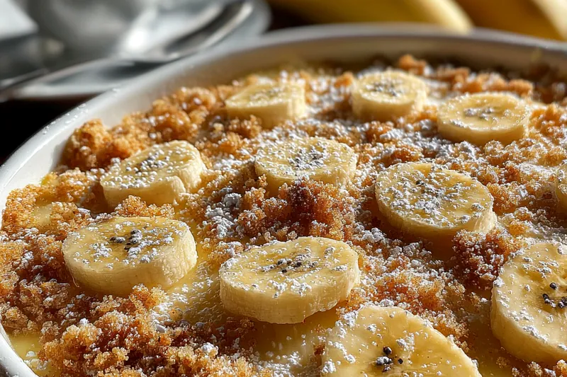 Cooking process for Golden Banana Crumble Delight