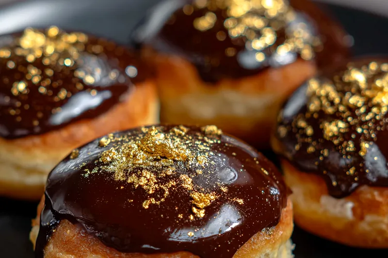 Cooking process for Golden Chocolate Profiteroles