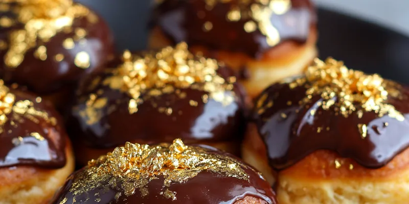 Golden Chocolate Profiteroles