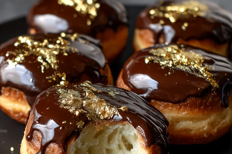 Fresh ingredients for Golden Chocolate Profiteroles