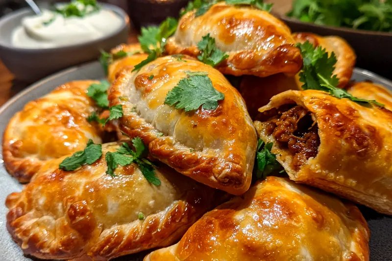 Cooking process for Golden Crispy Empanadas Delight