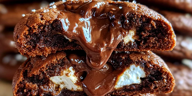 Gooey Chocolate Marshmallow Cookies