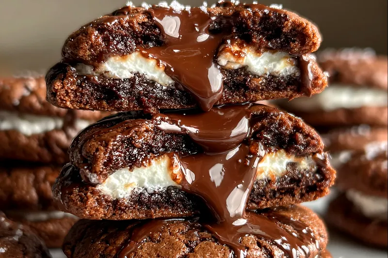 Fresh ingredients for Gooey Chocolate Marshmallow Cookies