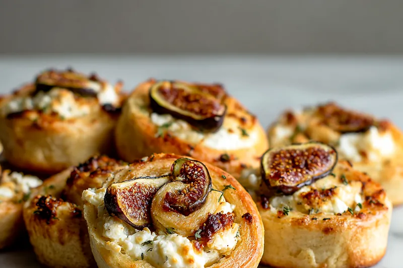 Colorful ingredients for Gooey Fig Goat Cheese Pinwheels