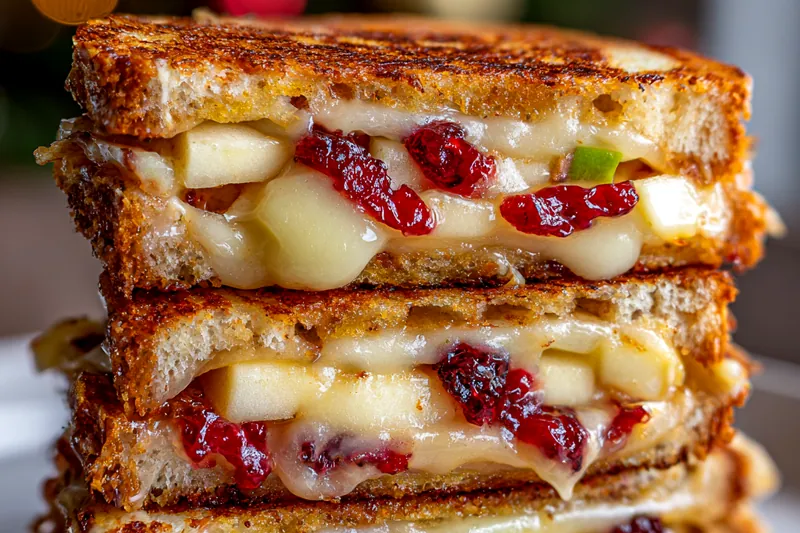 A vibrant display of ingredients for Gourmet Brie and Apple Melt including Brie cheese, apples, and sourdough.
