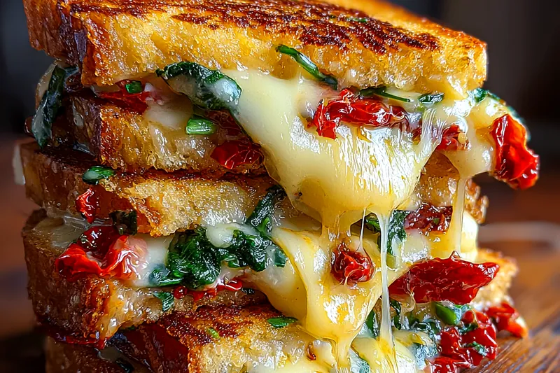 Cooking process for Gourmet Cheese Sandwich Delight