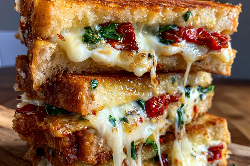 Fresh ingredients for Gourmet Cheese Sandwich Delight