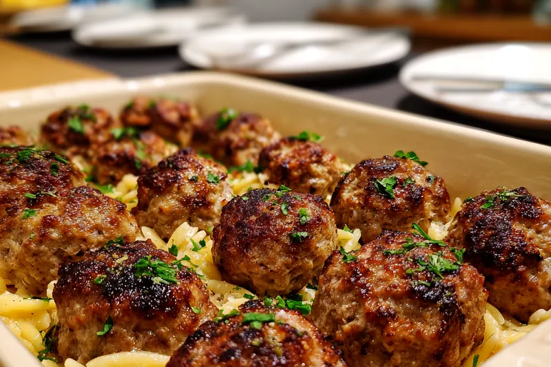 Fresh ingredients for Greek Chicken Meatballs