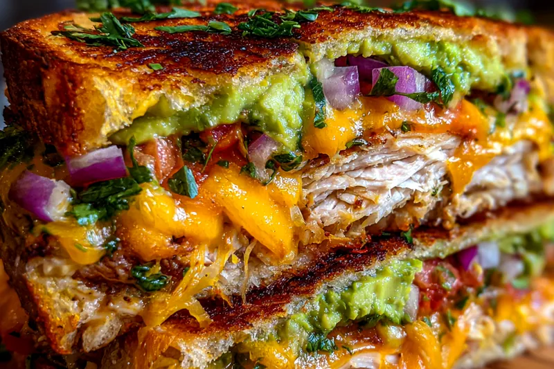 Cooking process for Grilled Chicken Avocado Sandwich