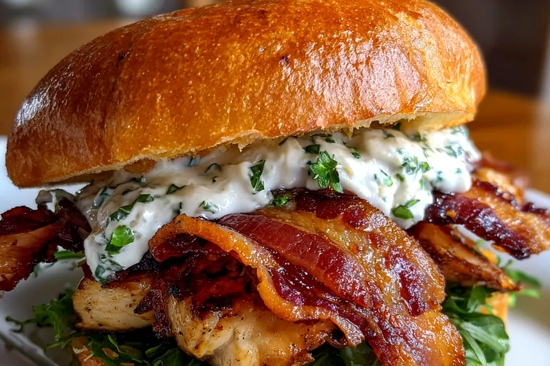 Fresh ingredients for Grilled Chicken Bacon Sandwich