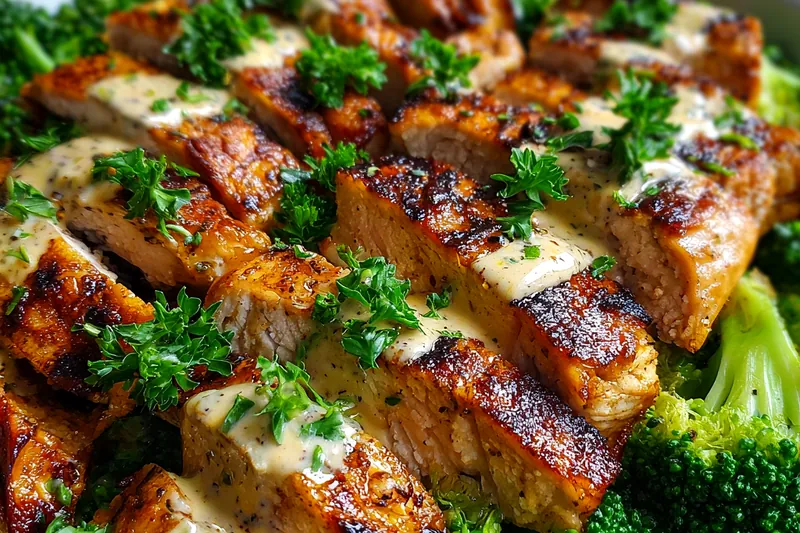 Cooking process for Grilled Chicken Broccoli Bowl