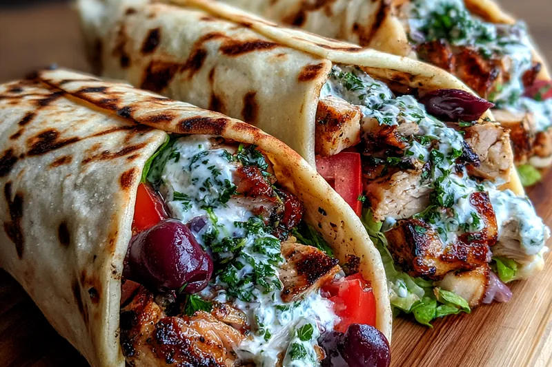 Cooking process for Grilled Chicken Wrap Delight