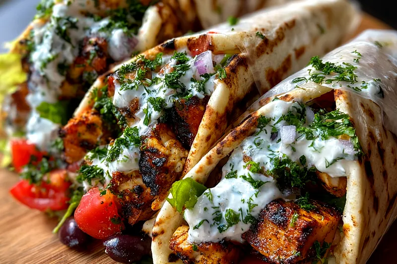 Fresh ingredients for Grilled Chicken Wrap Delight