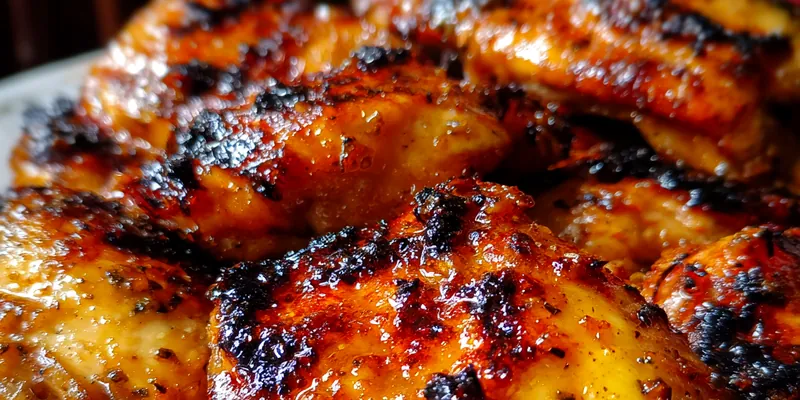 Grilled Glazed Chicken Thighs