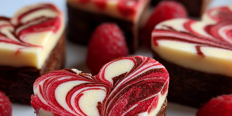 Heart Swirled Raspberry Brownies