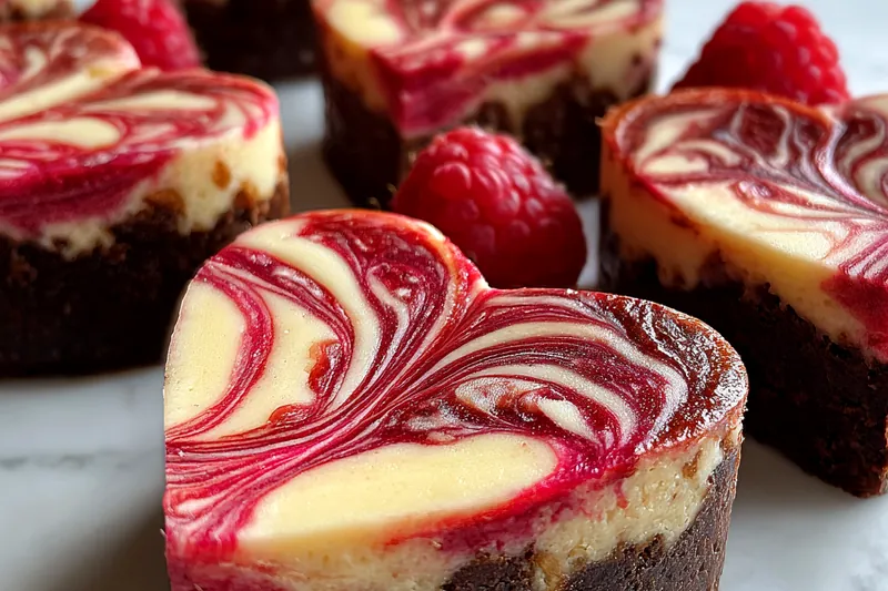 Fresh ingredients for Heart Swirled Raspberry Brownies