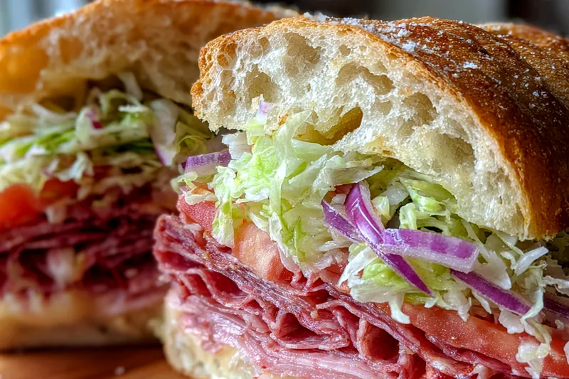 Fresh ingredients for Hearty Italian Grinder Sandwich