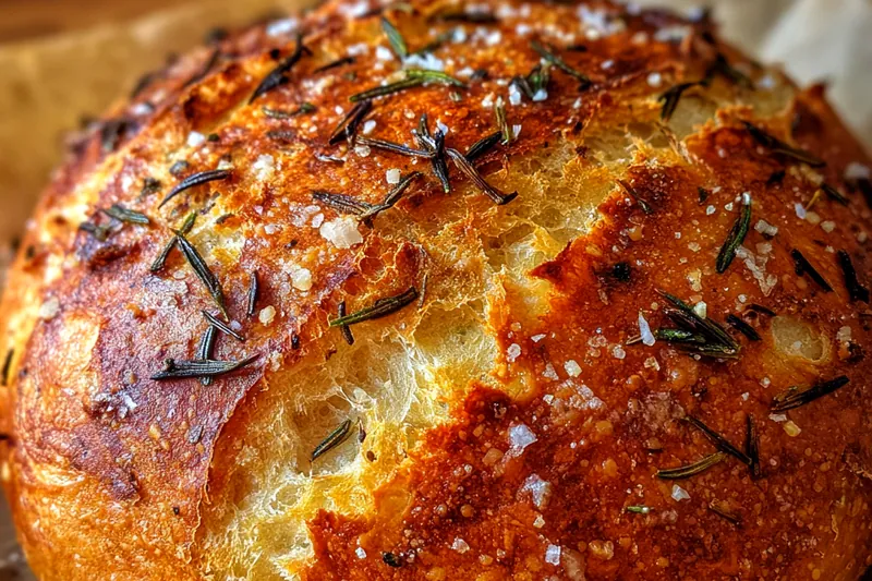Cooking process for Herb Infused Rustic Bread