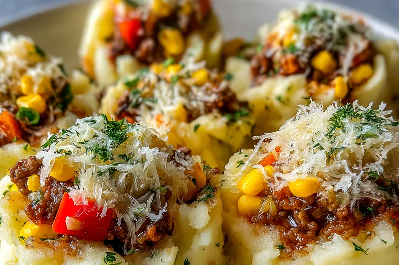 Fresh ingredients for Herb Mashed Potato Nests