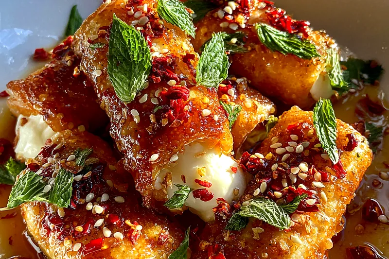 Cooking process for Honey Glazed Cheese Rolls