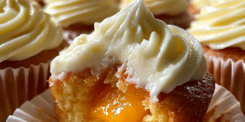 Honey Peach Cream Cupcakes