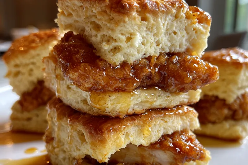 Fresh ingredients for Hot Honey Chicken Biscuits