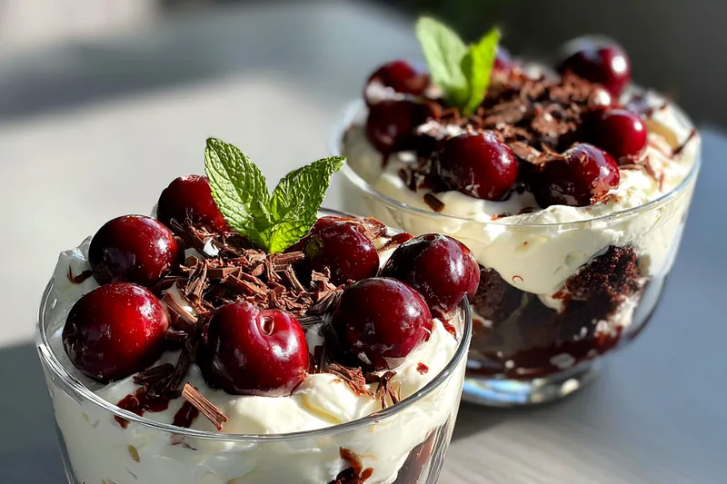 Cooking process for Indulgent Chocolate Cherry Delight