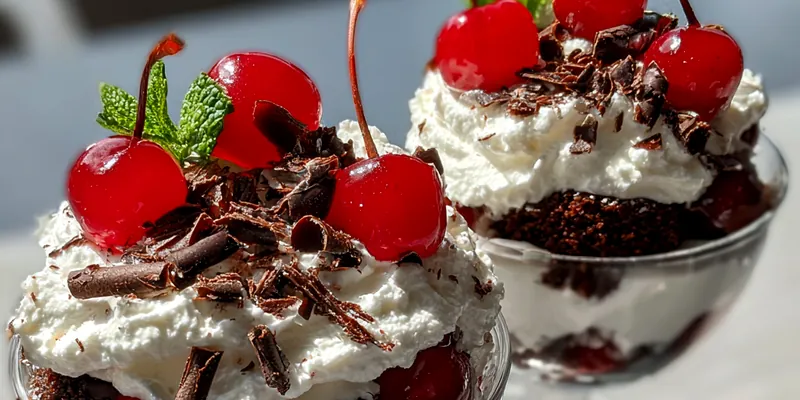 Delicious Indulgent Chocolate Cherry Delight served on a plate